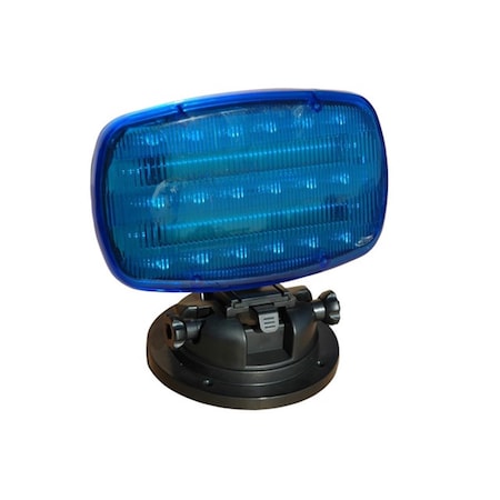 Newalthlete Flashing LED Strobe Light with Adjustable Locking Magnetic Base, Blue Lens NE2609420